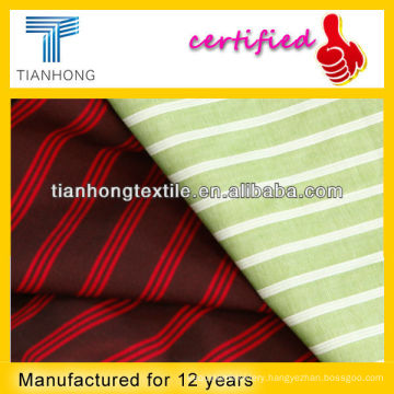 100% Cotton Yarn Dyed Stripe Poplin Fabric